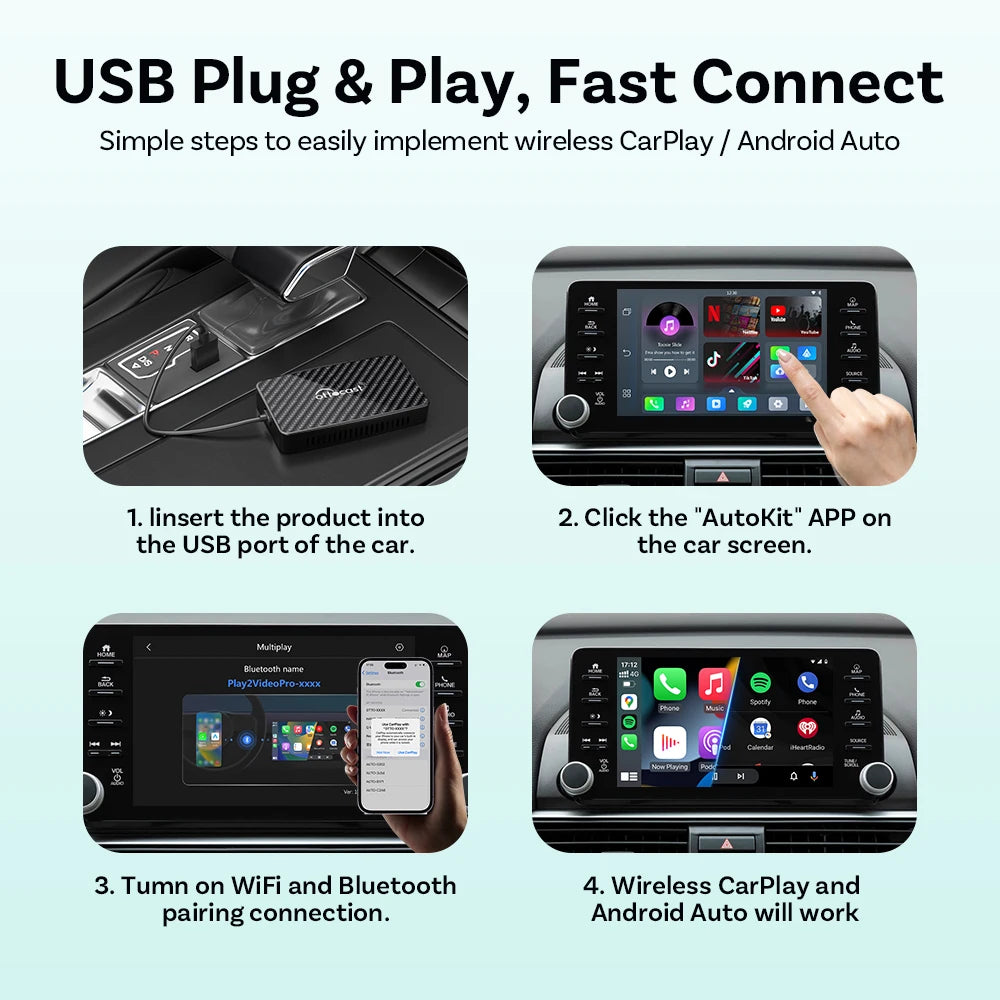 Adattatore Wireless CarPlay & Android Auto™